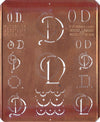 OD - Uralte Monogrammschablone aus Kupferblech