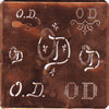 OD - Große Kupfer Schablone mit 7 Variationen