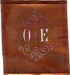 OE - Besonders hübsche alte Monogrammschablone