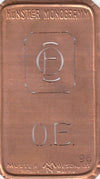 OE - Alte Jugendstil Stickschablone - Medaillon-Design