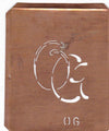 OG - 90 Jahre alte Stickschablone für hübsche Handarbeits Monogramme