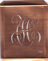 OH - Hübsche alte Kupfer Schablone mit 3 Monogramm-Ausführungen