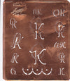 www.knopfparadies.de - OK - Antike Stickschablone aus Kupferblech