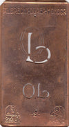 OL - Kleine Monogramm-Schablone in Jugendstil-Schrift