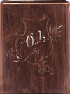 OL - Seltene Stickvorlage - Uralte Wäscheschablone mit Wappen - Medaillon