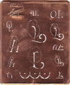 www.knopfparadies.de - OL - Antike Stickschablone aus Kupferblech