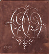 OO - Interessante Monogrammschablone aus Kupferblech