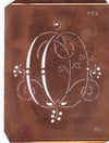 OO - Alte Monogramm Schablone mit Schnörkeln