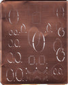 OO - Große attraktive Kupferschablone mit vielen Monogrammen