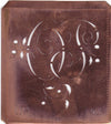 OP - Alte Schablone aus Kupferblech mit klassischem verschlungenem Monogramm 