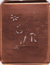 OR - Hübsche, verspielte Monogramm Schablone Blumenumrandung