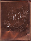 OR - Seltene Stickvorlage - Uralte Wäscheschablone mit Wappen - Medaillon