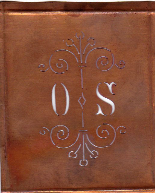 OS - Besonders hübsche alte Monogrammschablone