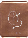 OS - 90 Jahre alte Stickschablone für hübsche Handarbeits Monogramme