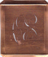 OS - Hübsche alte Kupfer Schablone mit 3 Monogramm-Ausführungen