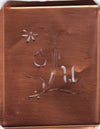 OU - Hübsche, verspielte Monogramm Schablone Blumenumrandung