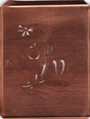 OV - Hübsche, verspielte Monogramm Schablone Blumenumrandung