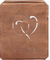 OV - 90 Jahre alte Stickschablone für hübsche Handarbeits Monogramme