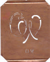 OW - 90 Jahre alte Stickschablone für hübsche Handarbeits Monogramme