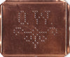 OW - Alte niedliche Kreuzstich Monogramm Schablone