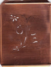 OZ - Hübsche, verspielte Monogramm Schablone Blumenumrandung