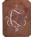 OZ - Alte Monogramm Schablone mit Schnörkeln