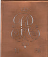 PA - Alte Monogrammschablone aus Kupfer