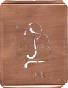 PB - 90 Jahre alte Stickschablone für hübsche Handarbeits Monogramme
