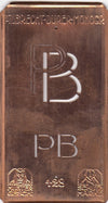 PB - Kleine Monogramm-Schablone in Jugendstil-Schrift