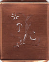 PC - Hübsche, verspielte Monogramm Schablone Blumenumrandung