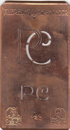 PC - Kleine Monogramm-Schablone in Jugendstil-Schrift