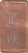 PE - Alte Jugendstil Stickschablone - Medaillon-Design