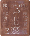PE - Uralte Monogrammschablone aus Kupferblech