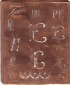 www.knopfparadies.de - PE - Antike Stickschablone aus Kupferblech