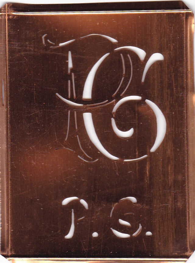 PG - Stickschablone für 2 verschiedene Monogramme