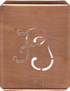 PJ - 90 Jahre alte Stickschablone für hübsche Handarbeits Monogramme