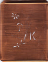 PK - Hübsche, verspielte Monogramm Schablone Blumenumrandung
