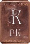 PK - Alte Jugendstil Monogrammschablone