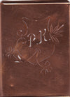 PK - Seltene Stickvorlage - Uralte Wäscheschablone mit Wappen - Medaillon