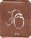 PO - 90 Jahre alte Stickschablone für hübsche Handarbeits Monogramme