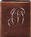 PO - Alte verschlungene Monogramm Stick Schablone