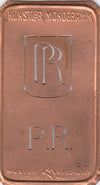 PR - Alte Jugendstil Stickschablone - Medaillon-Design