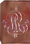 PR - Alte Monogramm Schablone mit Schnörkeln