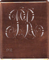 PR - Alte verschlungene Monogramm Stick Schablone