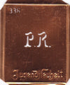 PR - Kleine Monogramm Schablone zum Besticken von Herrenhemden