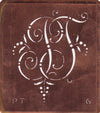 PT - Interessante Monogrammschablone aus Kupferblech
