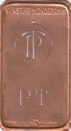 PT - Alte Jugendstil Stickschablone - Medaillon-Design