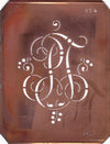 PT - Alte Monogramm Schablone mit Schnörkeln