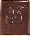 PT - Alte verschlungene Monogramm Stick Schablone