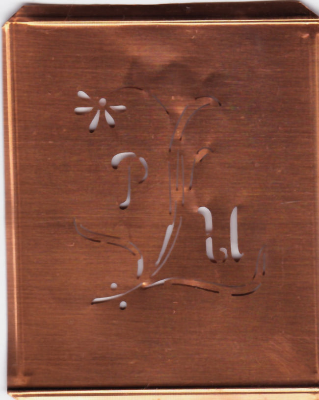 PU - Hübsche, verspielte Monogramm Schablone Blumenumrandung